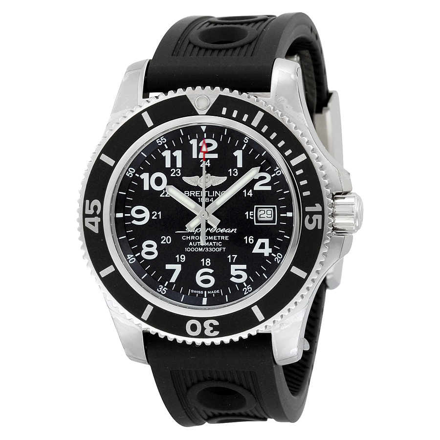Breitling Superocean II 44 A17392D7 Dive Chrono Automatic Jet Black Watch