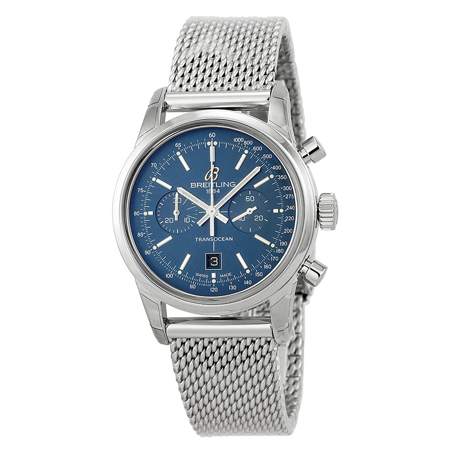 Breitling Transocean A413 Clone 41mm Automatic Steel Chronograph Dive Watch