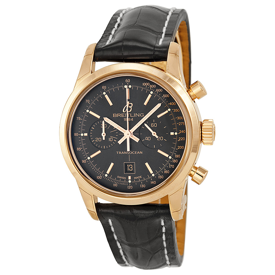 Breitling Transocean R4131012 Rose Gold Automatic 43mm Pilot Watch