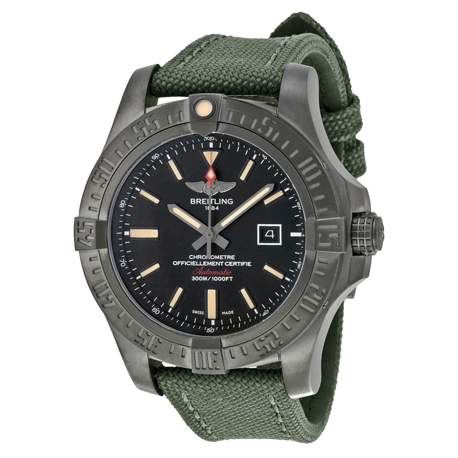Breitling Navitimer Chronograph Replica Jet Black Dial Automatic 45mm Watch