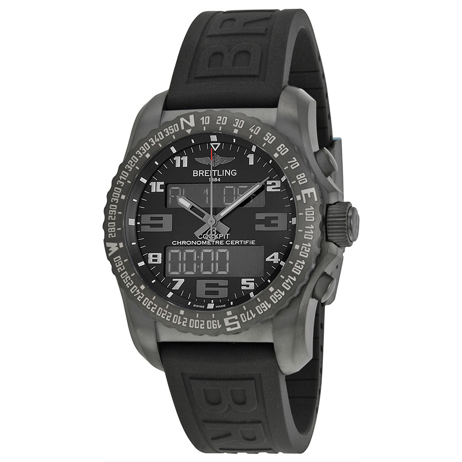 Breitling Avenger Automatic Black Titanium Dive Watch - 41mm, Jet Black Face
