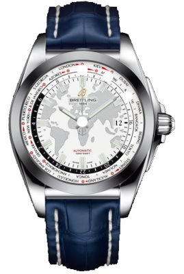 Breitling Homage Polar Expedition Auto White Face 42mm Chrono Steel Watch