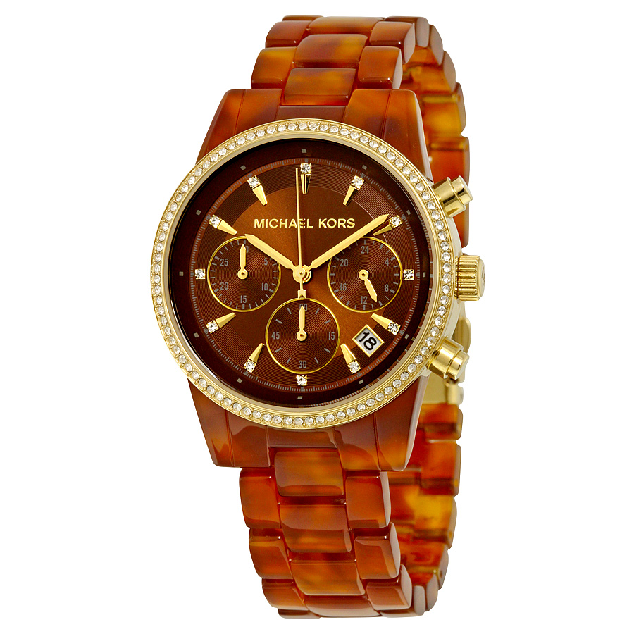Michael Kors Ritz MK6279 Imitation Gold-Plated Stainless Steel Chronograph Watch