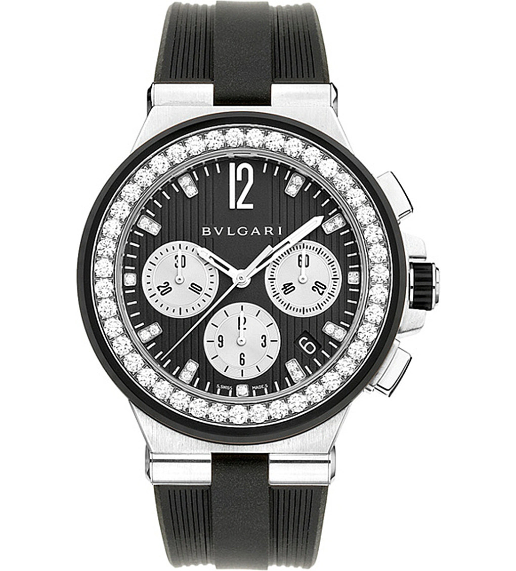 Bvlgari 101756 Clone Automatic Chronograph Jet Black Watch