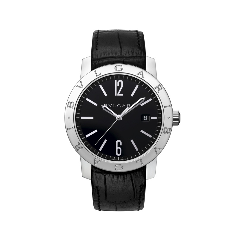 Bvlgari Reps 101867 Chronograph Black Steel mens Watch, Swiss Made