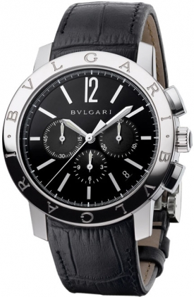 Bvlgari 102043 Inspired Black Satin Polished Case Automatic Luxury Watch
