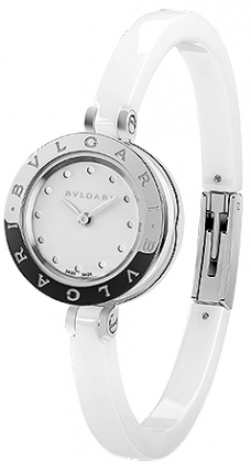 Bvlgari 102086 Ceramic-Clad Stainless Steel Diver Automatic White Face Watch