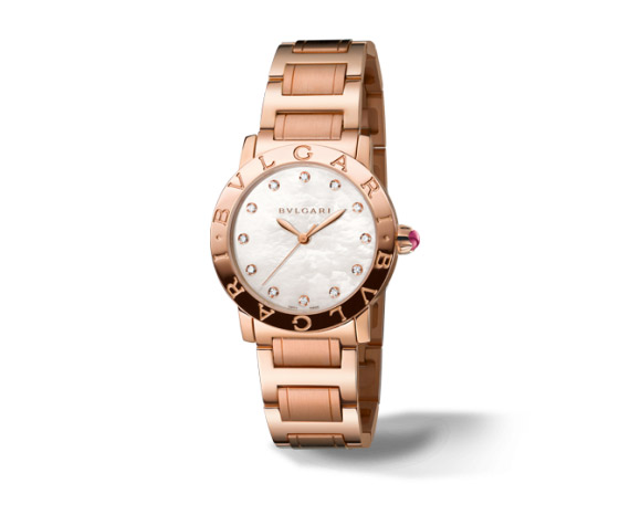 Bvlgari 102090 Mother of Pearl Automatic Diver Watch - Elegant Pearl Face