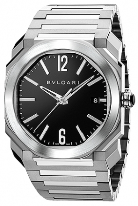 Bvlgari Black Crystal-Like Lacquer 102104 Chronograph Watch