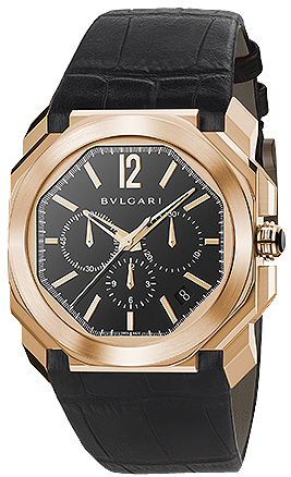 Bvlgari 102115 Swiss Clone Automatic Chronograph Jet Black Watch