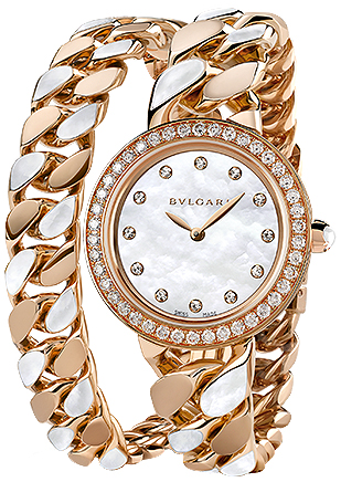 Bvlgari Lady's Watch - Elegance in Rose Gold - Automatic Movement - 28mm Bezel Set Diamond