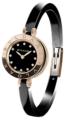 Bvlgari Glitz Lady's Replica Watch, 18K Rose Gold Case, Diamond Accents, Round