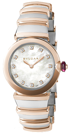 Bvlgari Lady's Watch - Elegant Gold-Plated Case - Black Roman Dial - Swiss Replica