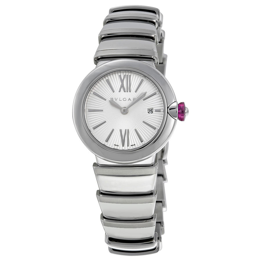 Bvlgari 102195 Classic SteelChrono Quartz Silver Opaline 28mm Stainless Steel