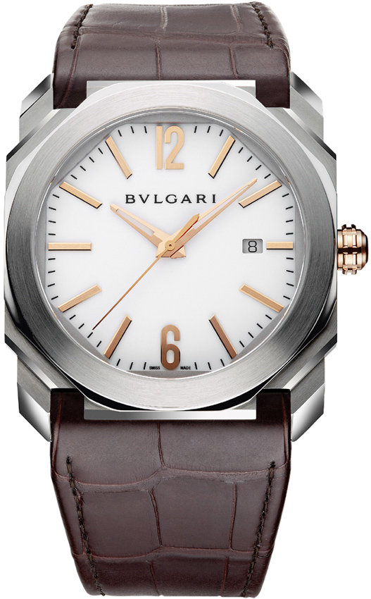 Bvlgari Homage Chronograph Black Steel Case 42mm Mens Watch