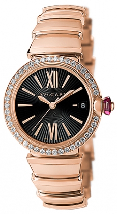 Bvlgari 102260 Imitation Diamond Accent Ladies Watch - Elegant Gold-Plated Case