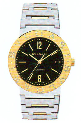 Bvlgari -BB38SGDAUTO Swiss Clone Automatic Timepiece with Jet Black Face