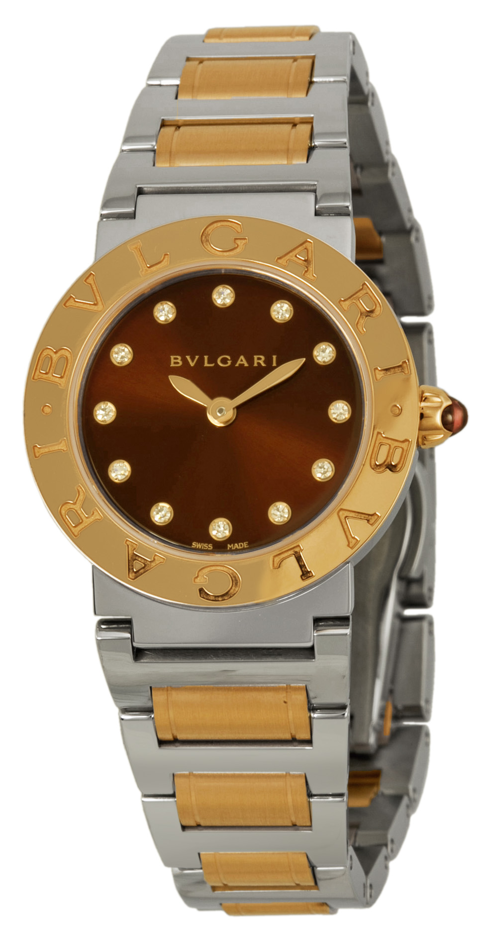 Bvlgari BBL26C11SPG-12 Imitation Automatic Gold-Plated Round Face Watch