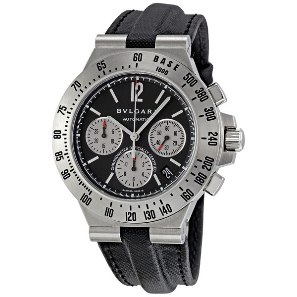 Bvlgari Diagono Automatic Chronograph 40mm Stainless Steel Silver Dial Mens Watch