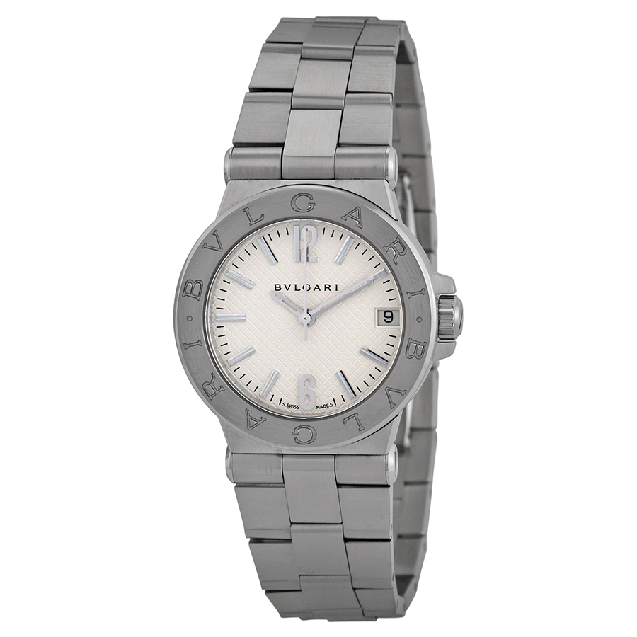 Bvlgari Diagono DG29C6 Steel Quartz Chronograph Black Dial Watch