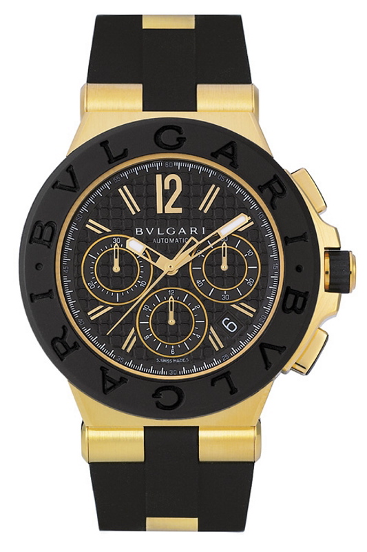 Bvlgari Diagono DG42BGVDCH 18K Yellow Gold Swiss Clone Dive Watch