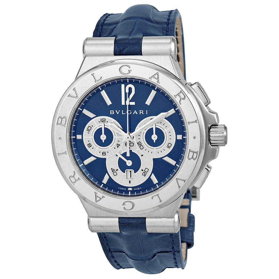 Bvlgari Diagono Swiss Chronograph Silver Dial Replica Watch