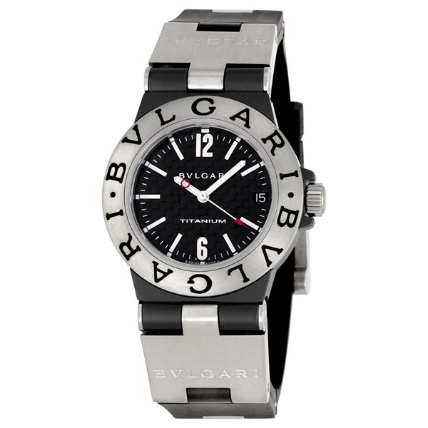 Black Carbon Fiber Bvlgari Diagono Titanium Watch - Swiss Clone Chronograph