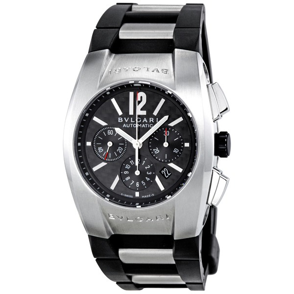 Bvlgari Ergon Clone Black Pattern Automatic Chronograph Watch