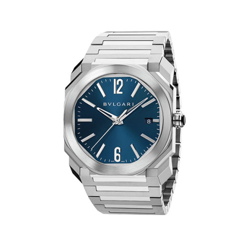Bvlgari Octo Solotempo Blue Sunray Lacquer Clone Automatic 42mm Dive Watch