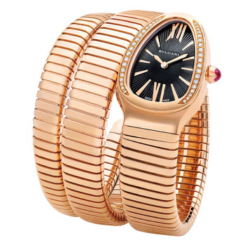 Bvlgari Serpenti SPP35BGDG.2T Black Opaline Automatic Watch with Opulent Facets