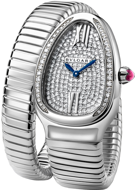 Bvlgari Serpenti Automatic Diamond Set 18K White Gold Timepiece