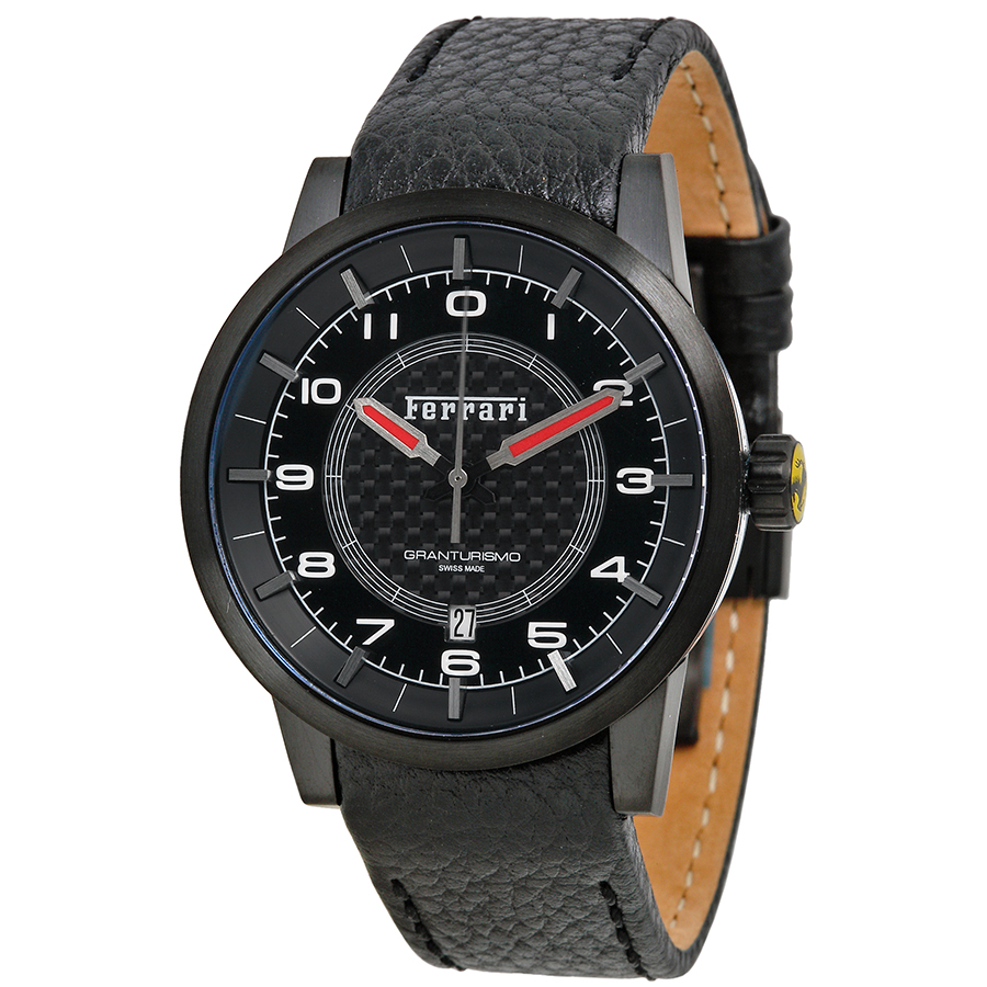 Ferrari FE-12 Carbon Fiber Chronograph Imitation Black Face Watch