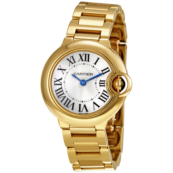 Cartier Ballon Bleu 18K Yellow Gold Automatic Sapphire Crystal Watch