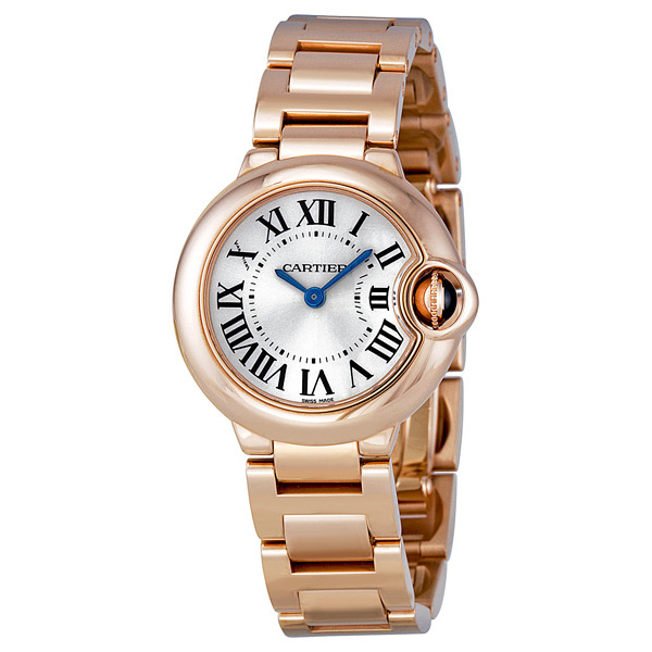 Cartier Ballon Bleu 18k Rose Gold Automatic Chronograph Watch - Dazzling Rose Face