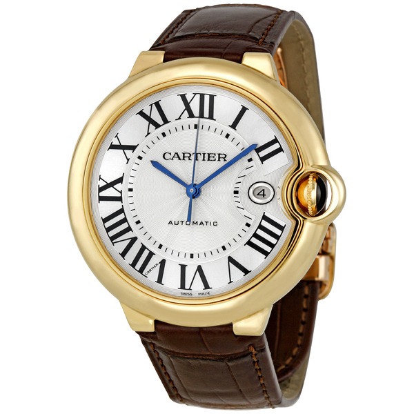 Cartier Ballon Bleu 18k Gold Automatic Silver Dial Watch