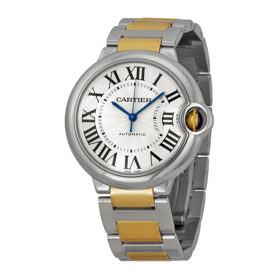 Cartier Ballon Bleu Classic 42mm Gold-Plated Steel Automatic Jet Black Watch