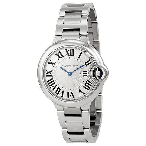 Cartier Ballon Bleu Lady's Timepiece, Swiss Automatic, 28mm Gold-Plated Case, Blue Dial, 30m Water Resistant