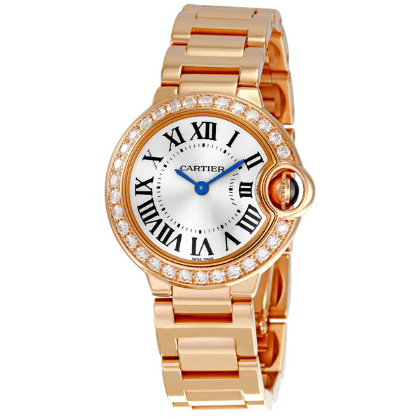 Cartier Ballon Bleu Lady's Watch: Elegant Pink Gold Case, mother-of-pearl Dial, Automatic Movement
