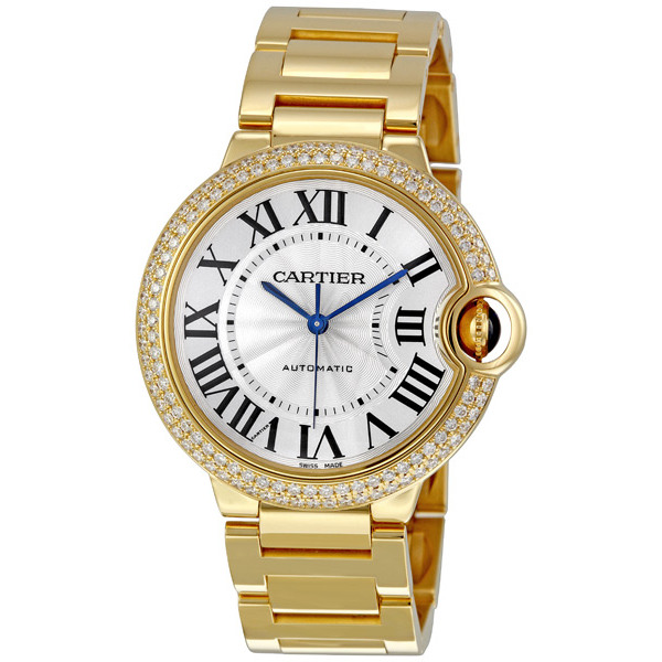 Cartier Ballon Bleu Clone 18K Yellow Gold Automatic Chronograph Watch
