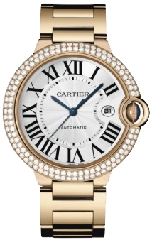 Cartier Ballon Bleu Rose Gold Automatic Chronograph Pilot Watch