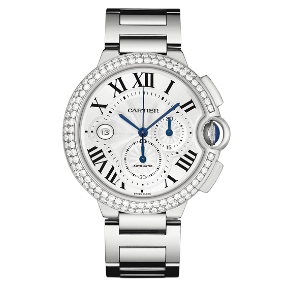 Cartier Ballon Bleu Chronograph Automatic Blue Face Mens Replica Watch