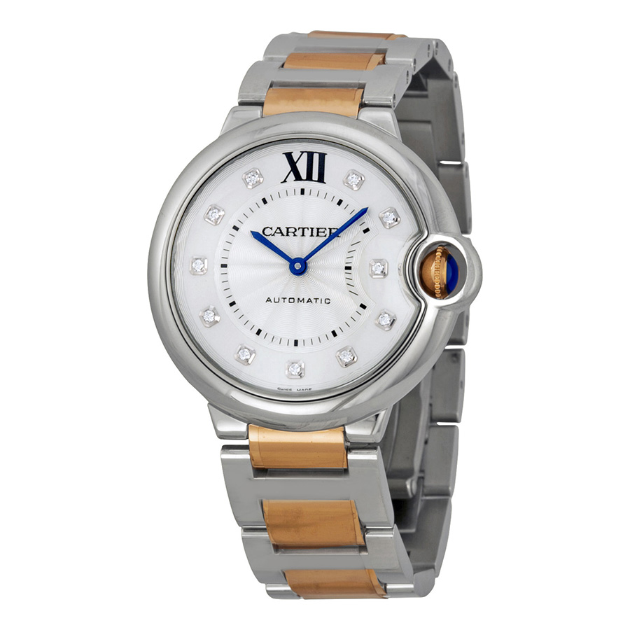 Cartier Ballon Bleu Imitation Automatic Silver Dial Mens Watch