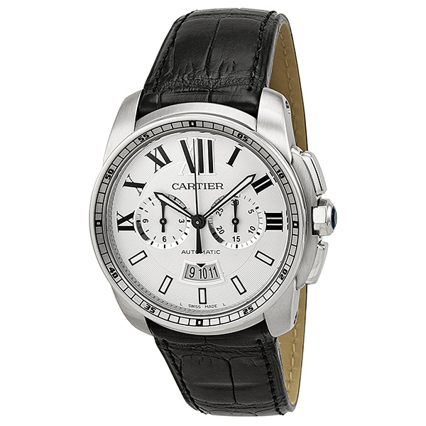 Cartier Calibre de Cartier Swiss Clone W7100046 Automatic Jet Black Face 30m Water-Resistant Watch