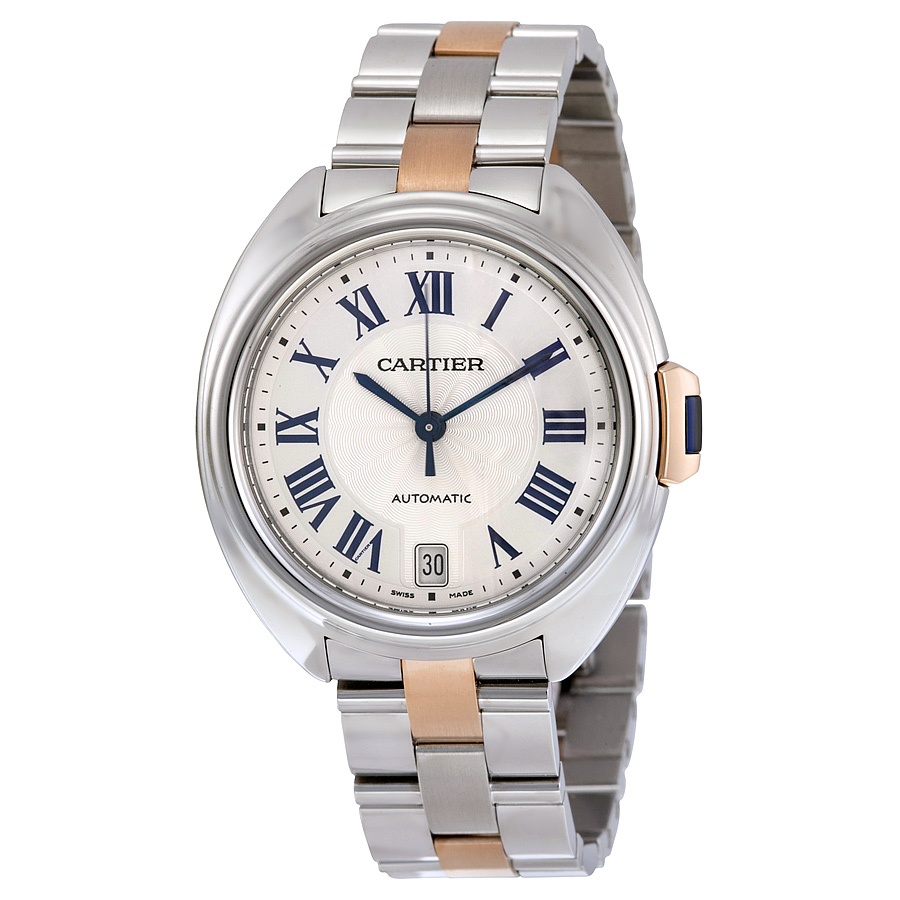 Cartier Cle Classic Silver Automatic Lady's Watch - Timeless Glamour