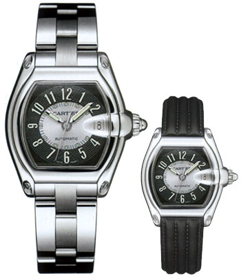 Cartier Roadster W62001V3 Imitation Gold-Plated Automatic Silver Dial Watch