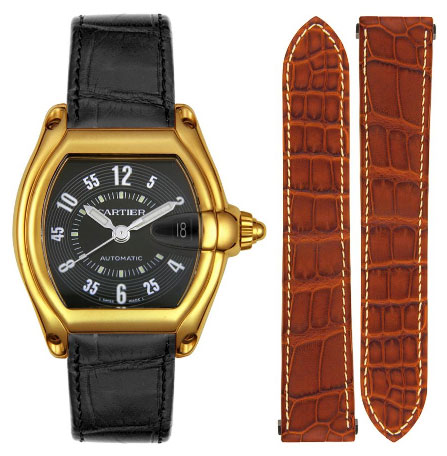 Cartier Roadster Black Dial Automatic 18K Gold Replica Watch