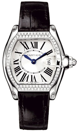 Cartier Roadster Imitation Swiss Quartz Silver Face Automatic Ladies Watch