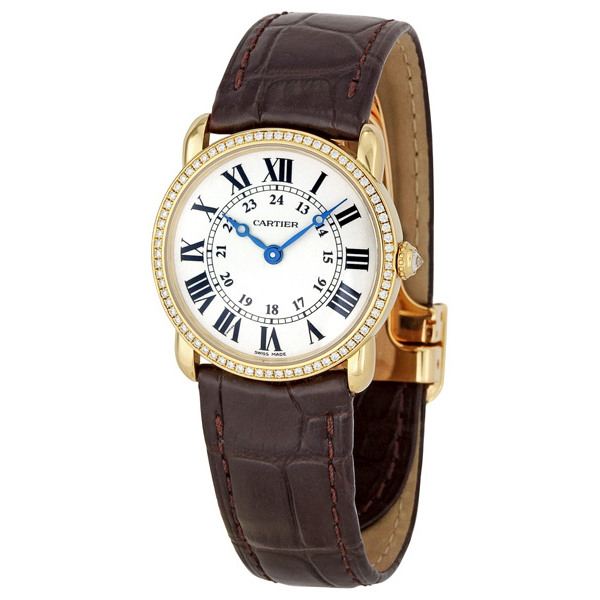 Cartier Ronde Louis Cartier Swiss Clone Automatic Watch - Elegant Rose Gold & Black Dial