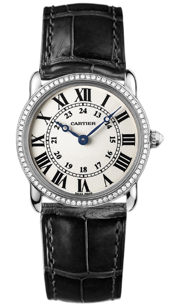 Cartier Ronde Louis Cartier Silver Timepiece, Automatic, Polished Case, White Gold Accents