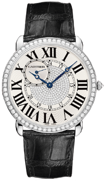 Cartier Ronde Louis Cartier 18K White Gold Automatic Sapphire Crystal Watch